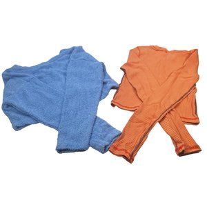 2 Piece Wild Fable Women's XS Blue Crop Sweater And Peach Ribbed T-Shirt New